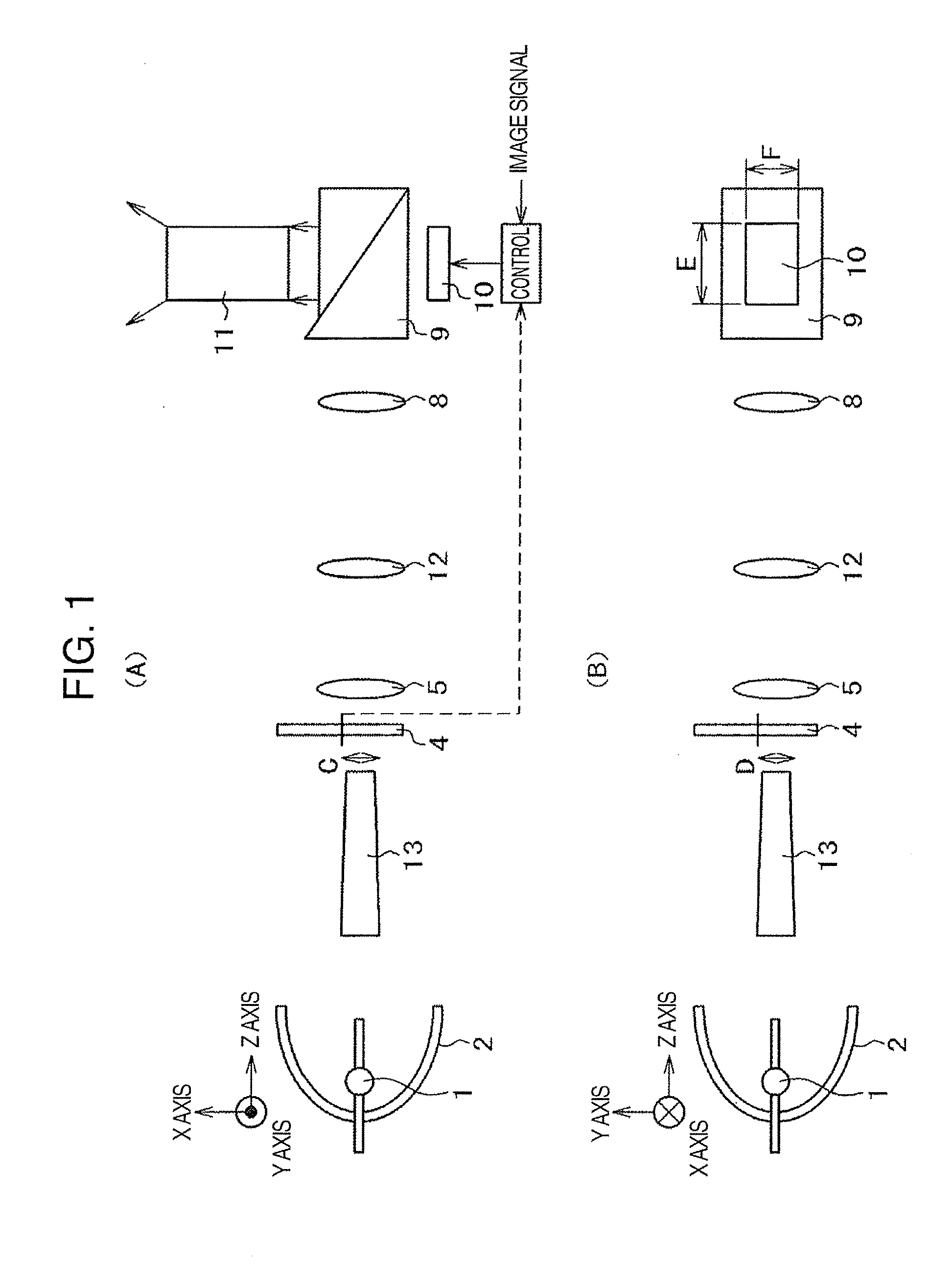 Projection-type video-image-displaying device