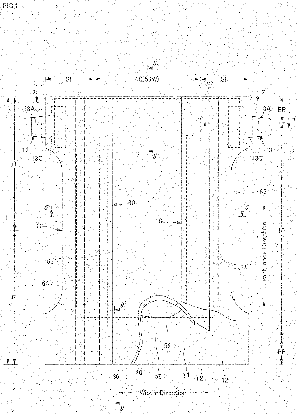 Method for manufacturing absorbent article and absorbent sanitary article