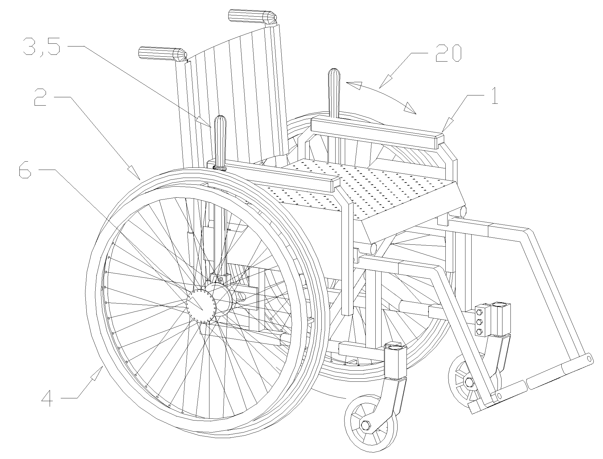 Lever Drive Wheelchair Transmission