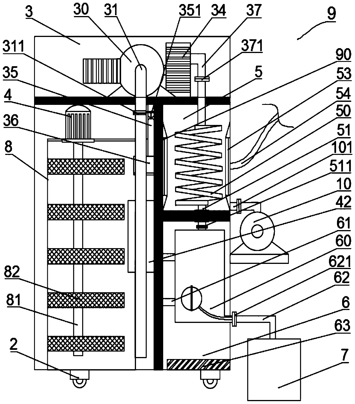 Low-temperature essence extraction device for jasmine flowers, and essence extraction method thereof