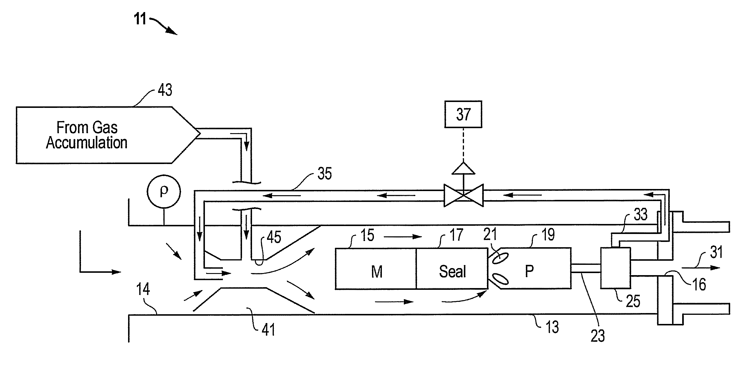 Subsea well having a submersible pump assembly with a gas separator located at the pump discharge