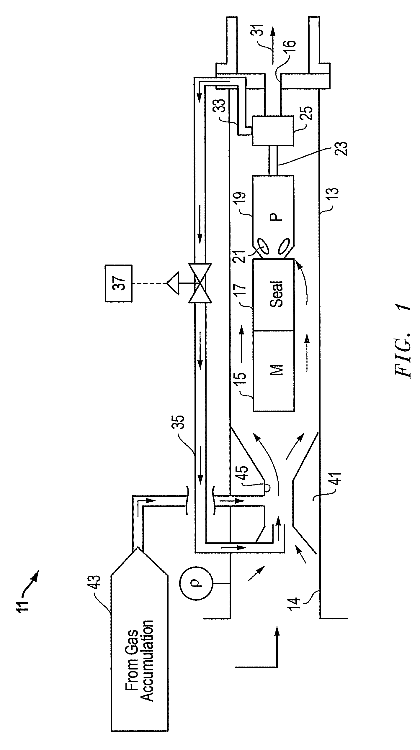 Subsea well having a submersible pump assembly with a gas separator located at the pump discharge