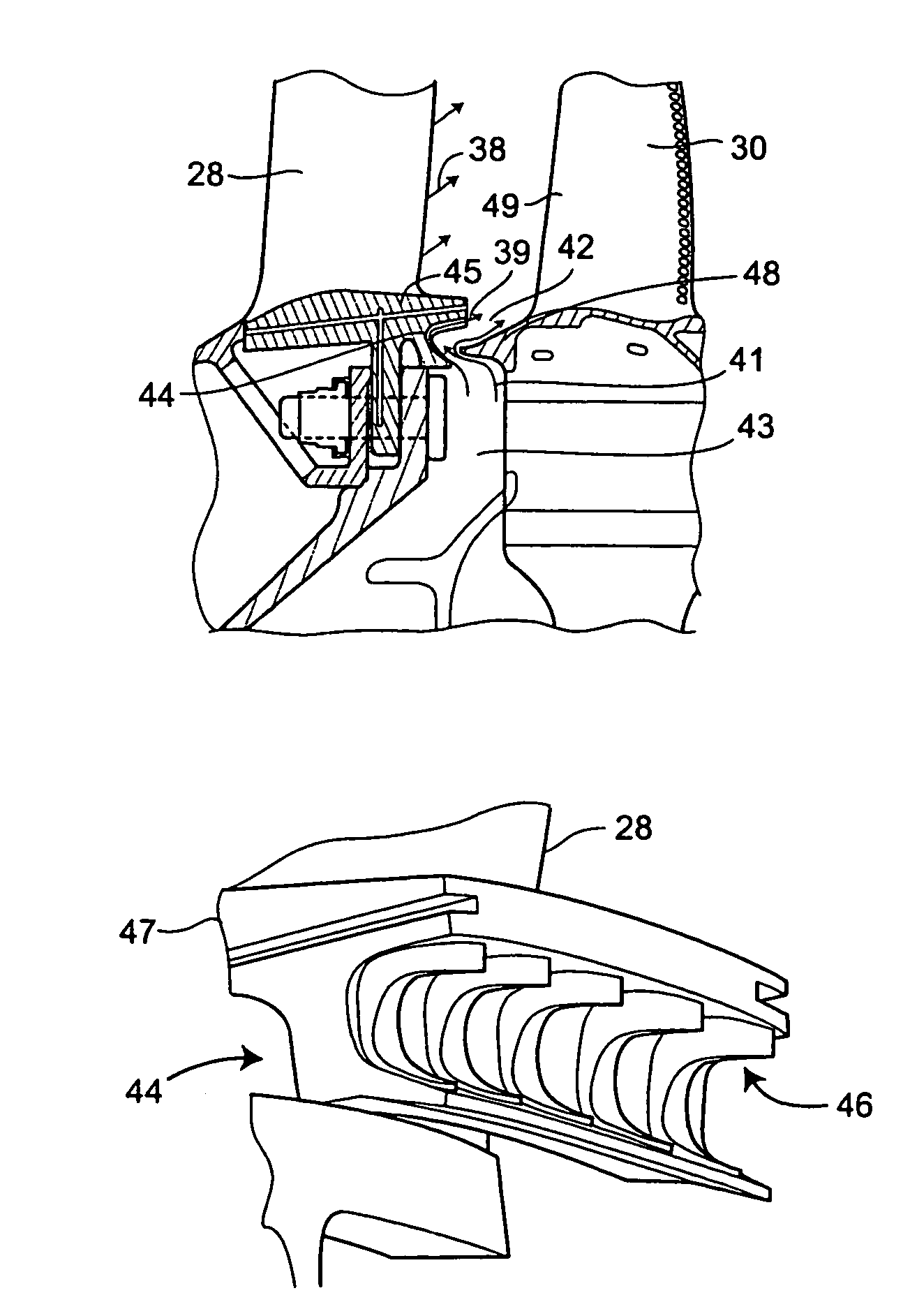 Cavity on-board injection for leakage flows