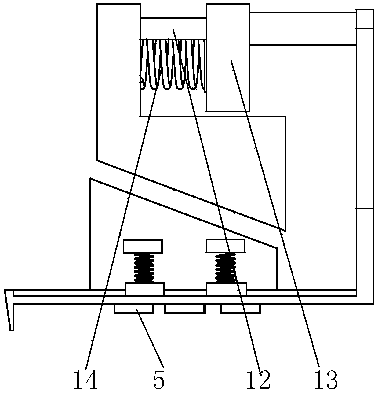 Transverse pushing and longitudinal pressing mechanism for hollow brick pressing forming machine