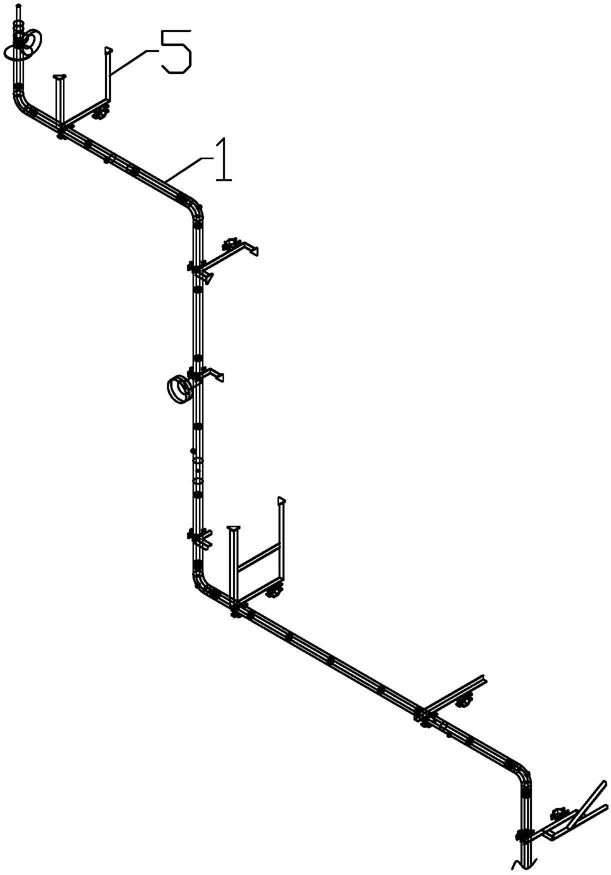 Method of analyzing and evaluating stress of high-pressure gas dual-wall tube and elastic support thermal expansion displacement