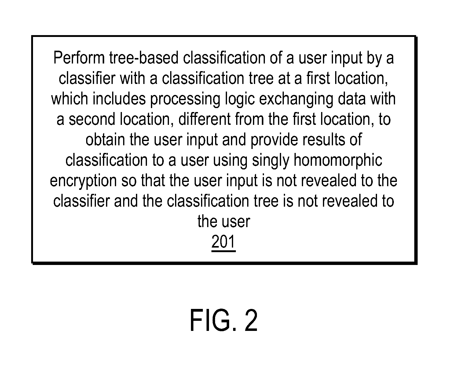 Efficient, remote, private tree-based classification using cryptographic techniques