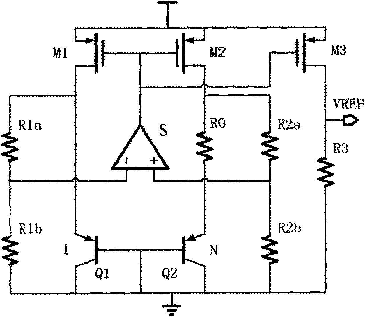 CMOS (Complementary Metal-Oxide Semiconductor) band-gap reference voltage generation circuit