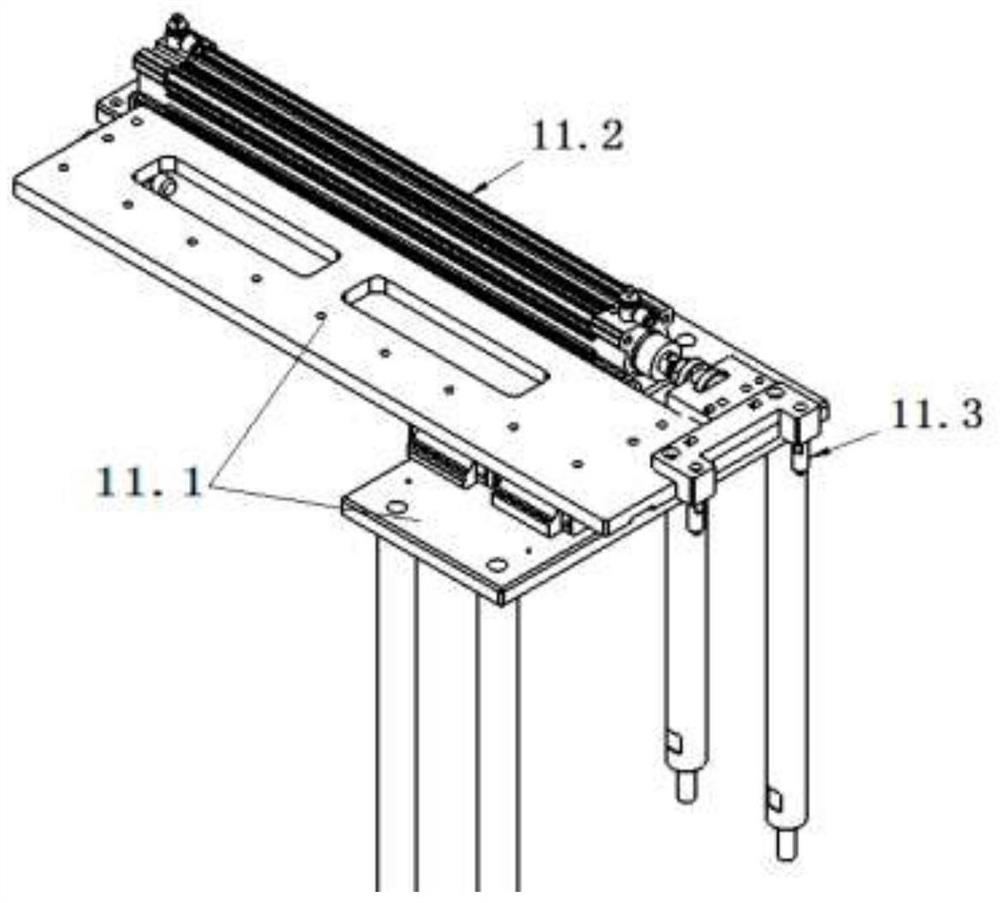 An automatic press-fitting mechanism for line bushings of pneumatic disc brakes