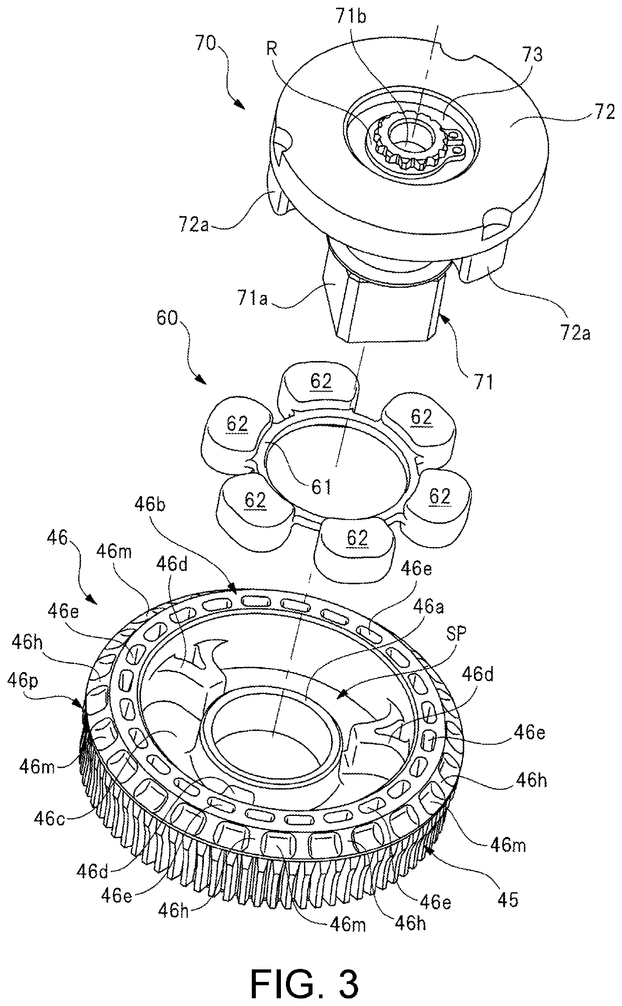 Motor provided with deceleration mechanism