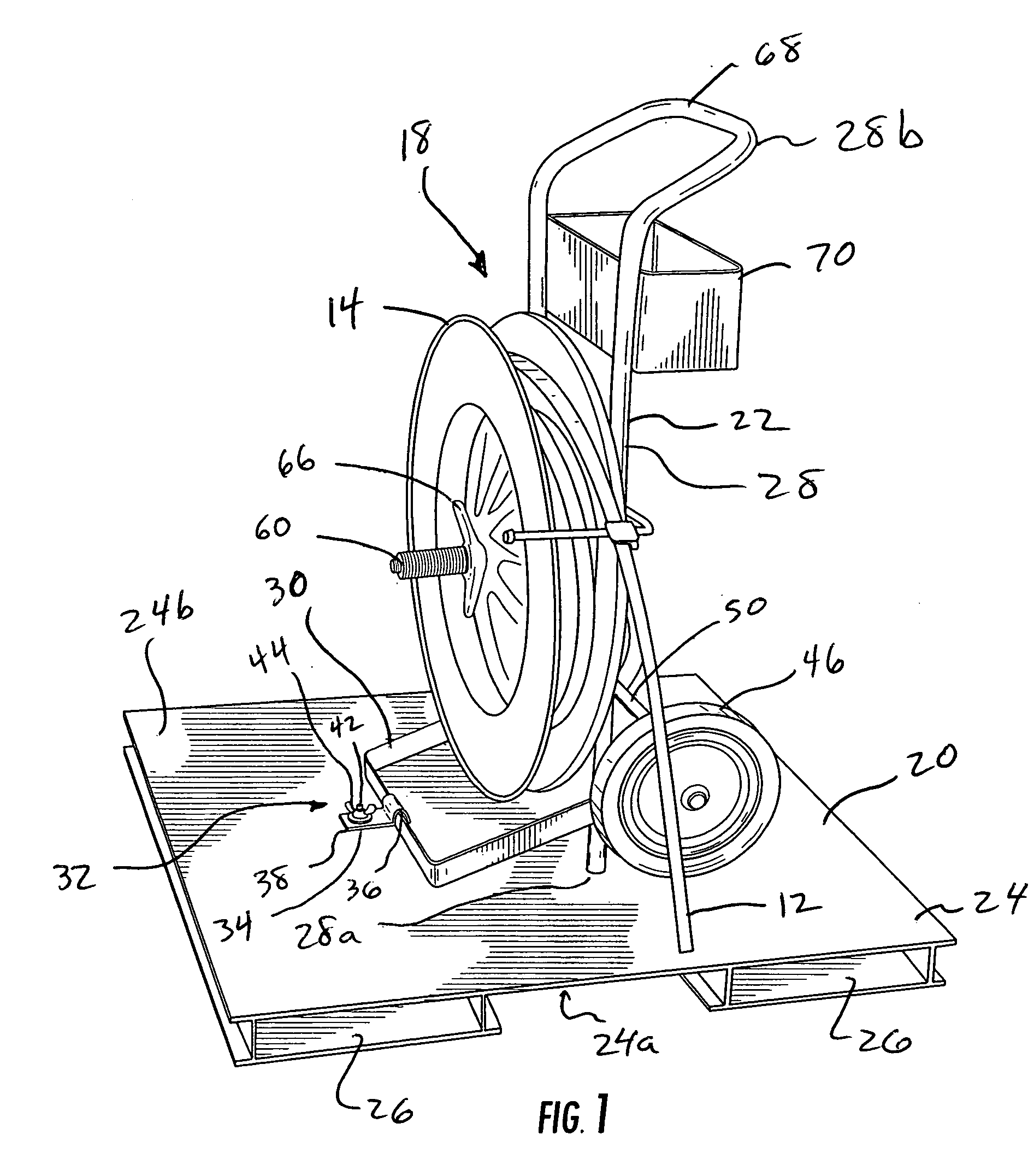 Apparatus and method for transporting and dispensing a strap