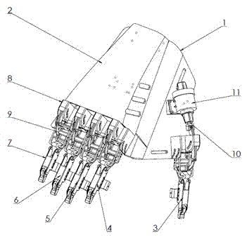 Wearable portable power exoskeleton hand function rehabilitation training device