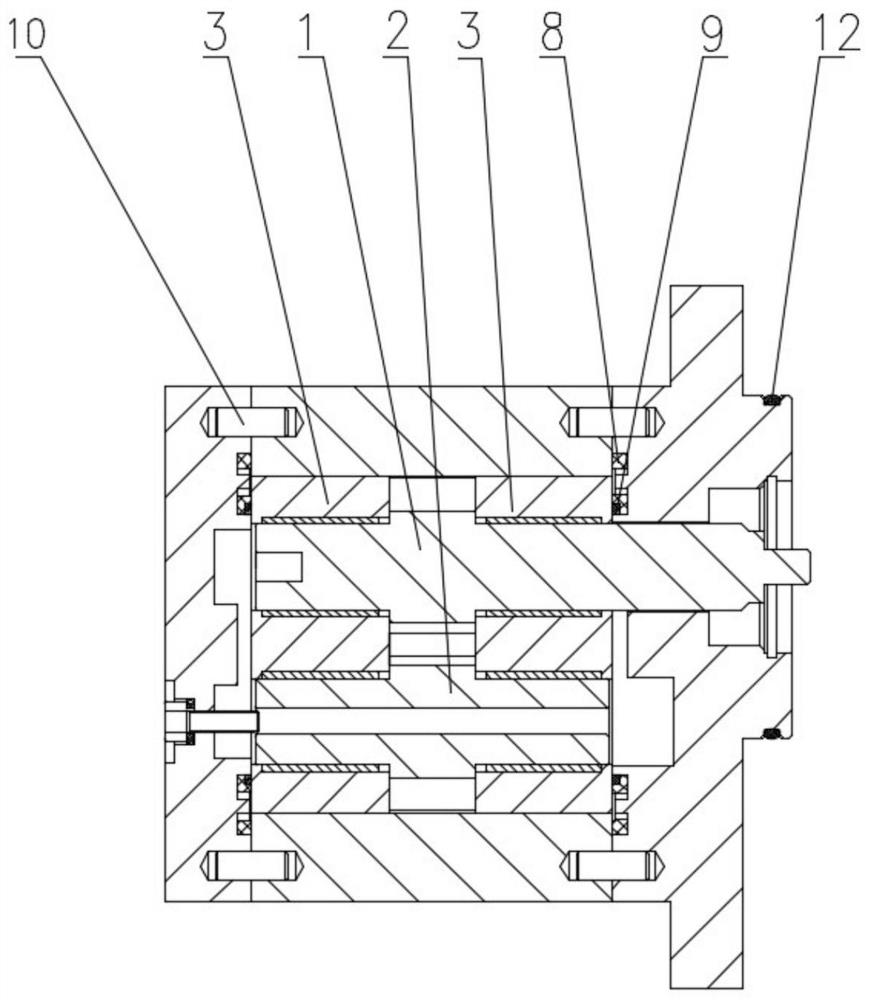 Radial static pressure balance floating type gear pump