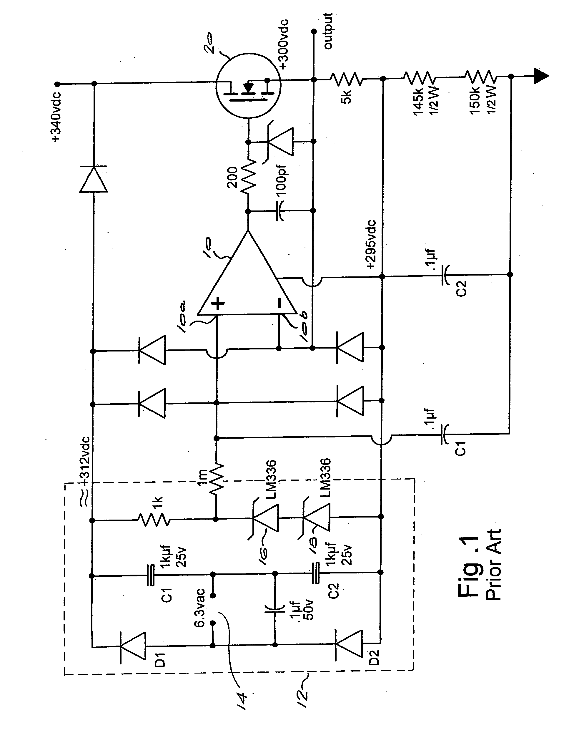 High voltage regulated power supply