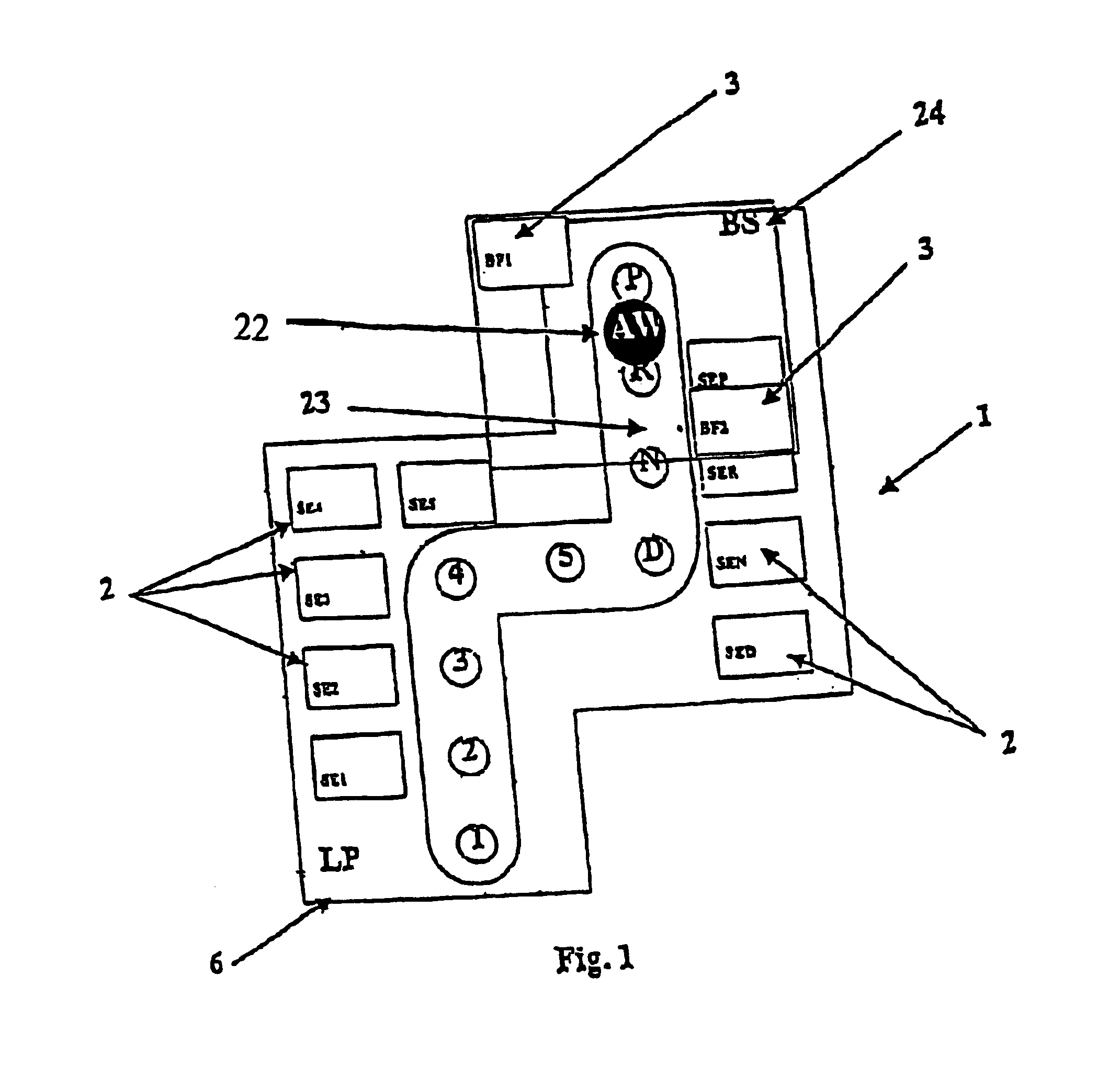 Inductive position sensing switching device