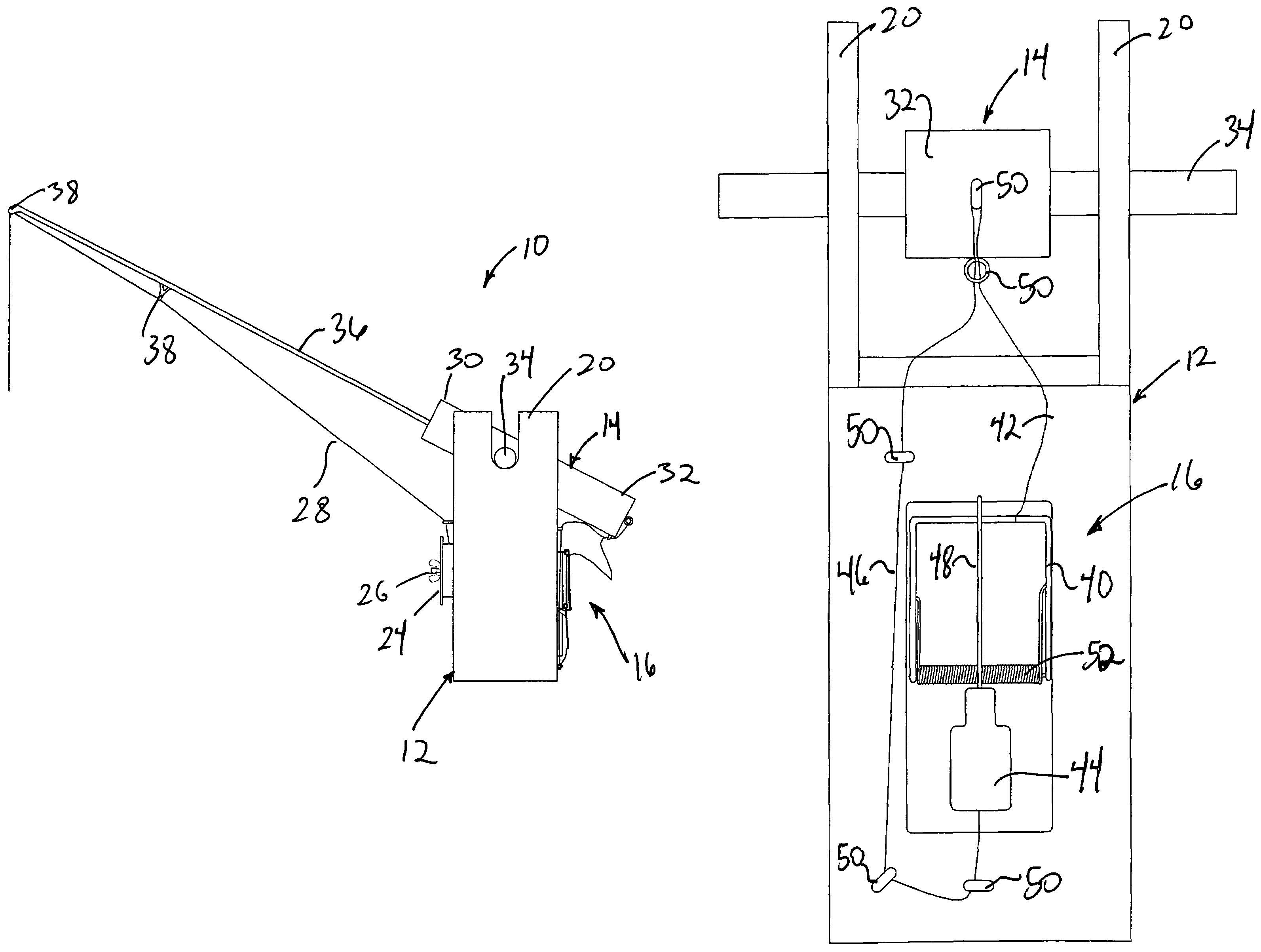 Fishing apparatus with hooking mechanism