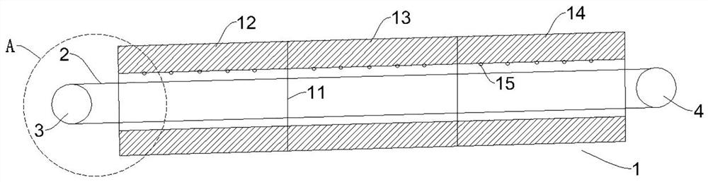 Foaming preheating device for strip-shaped high polymer material