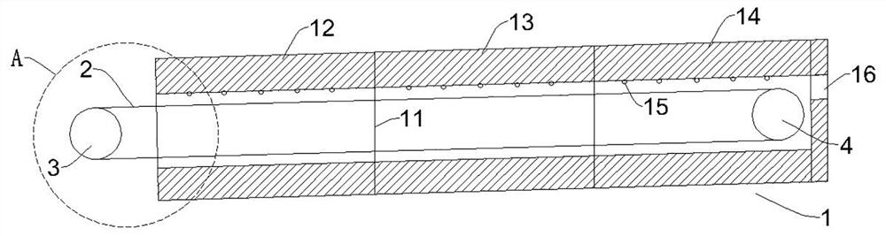 Foaming preheating device for strip-shaped high polymer material