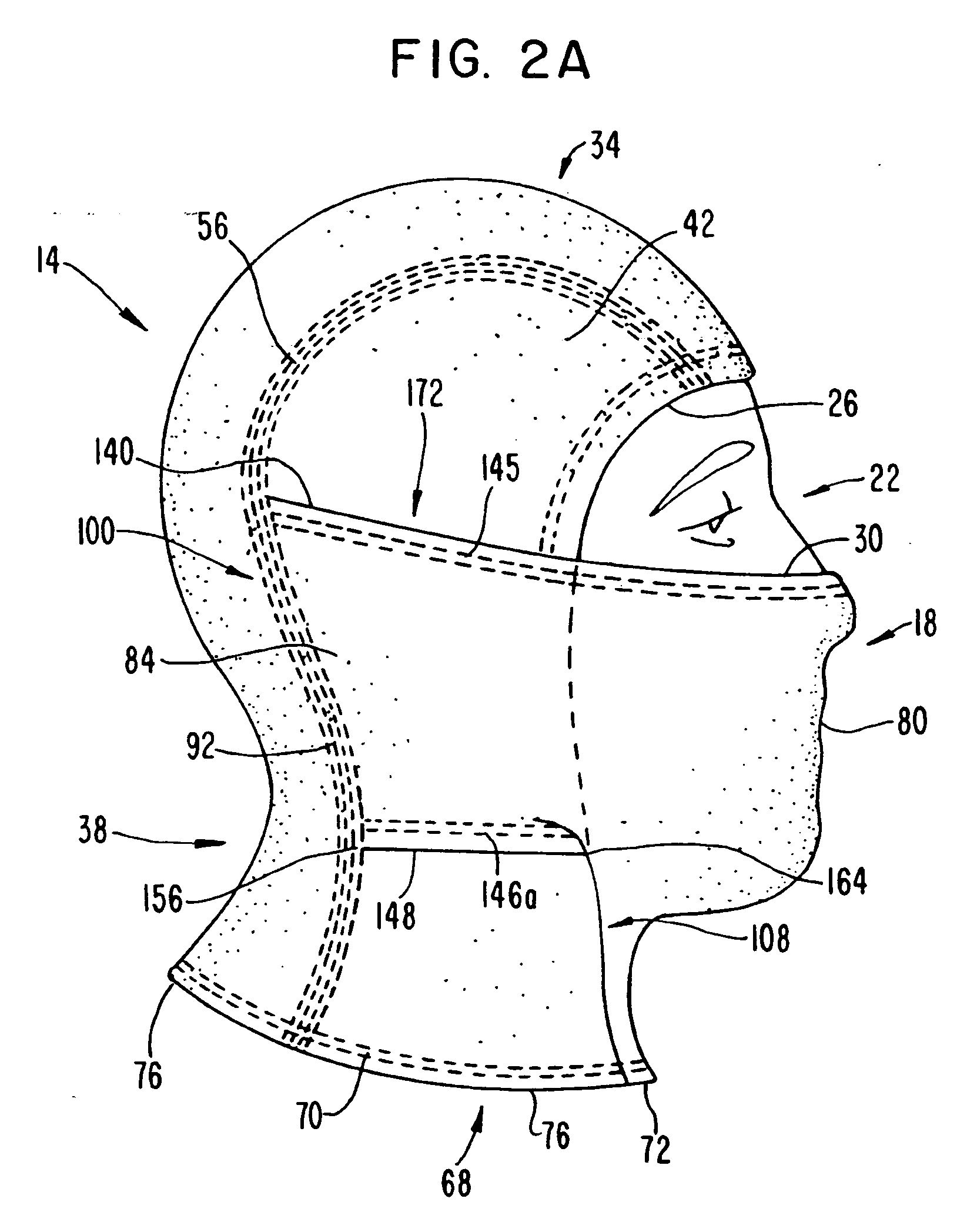 Hood with hinged mask piece