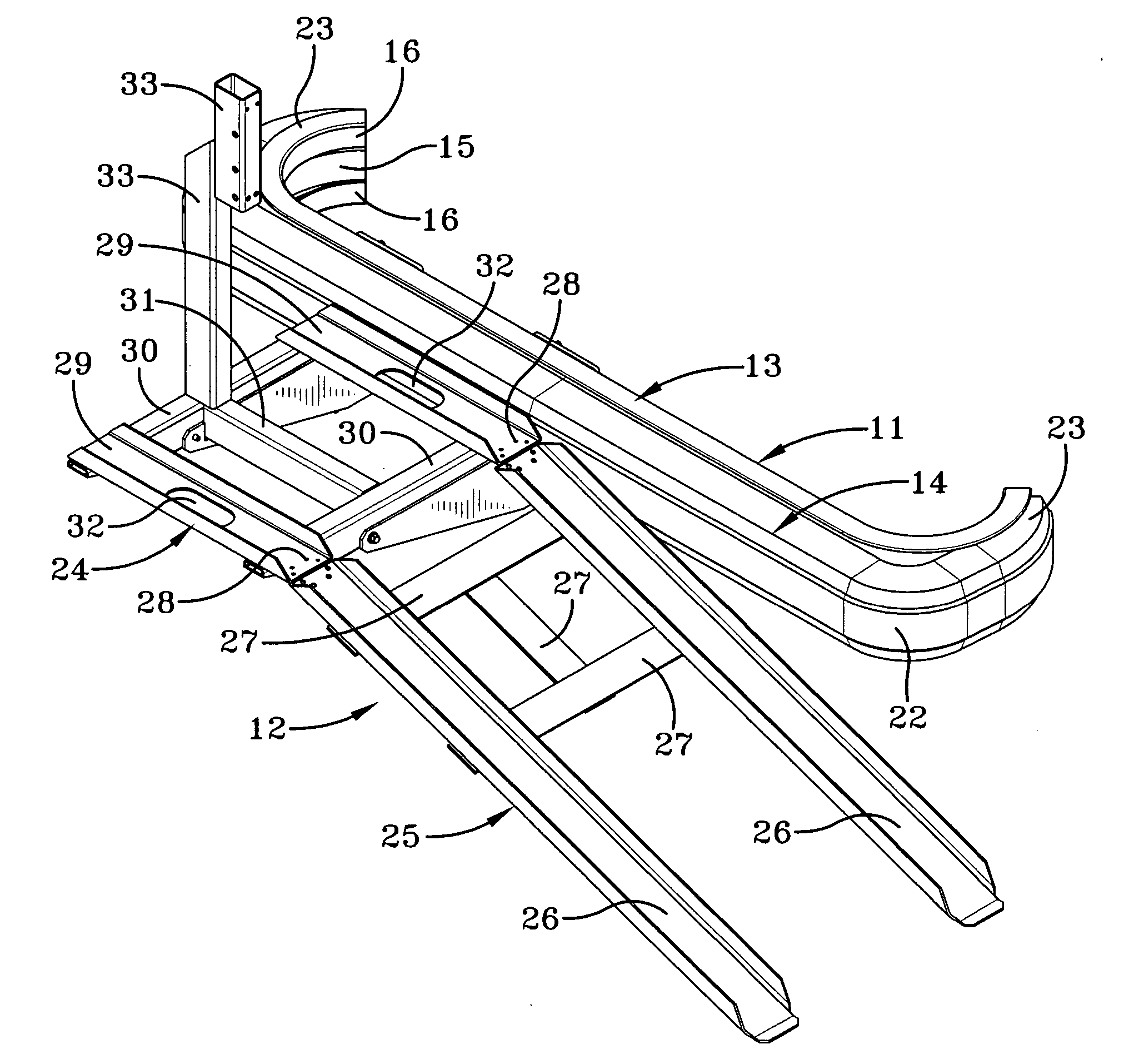 Energy absorbing system for attaching a trailing device to a vehicle