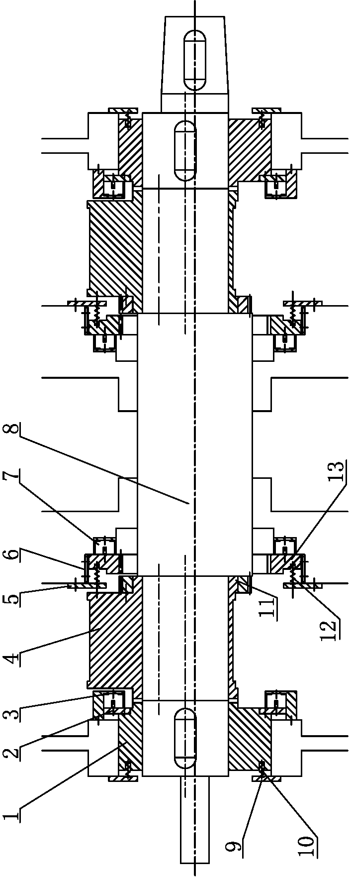 Press stroke automatic adjustment structure