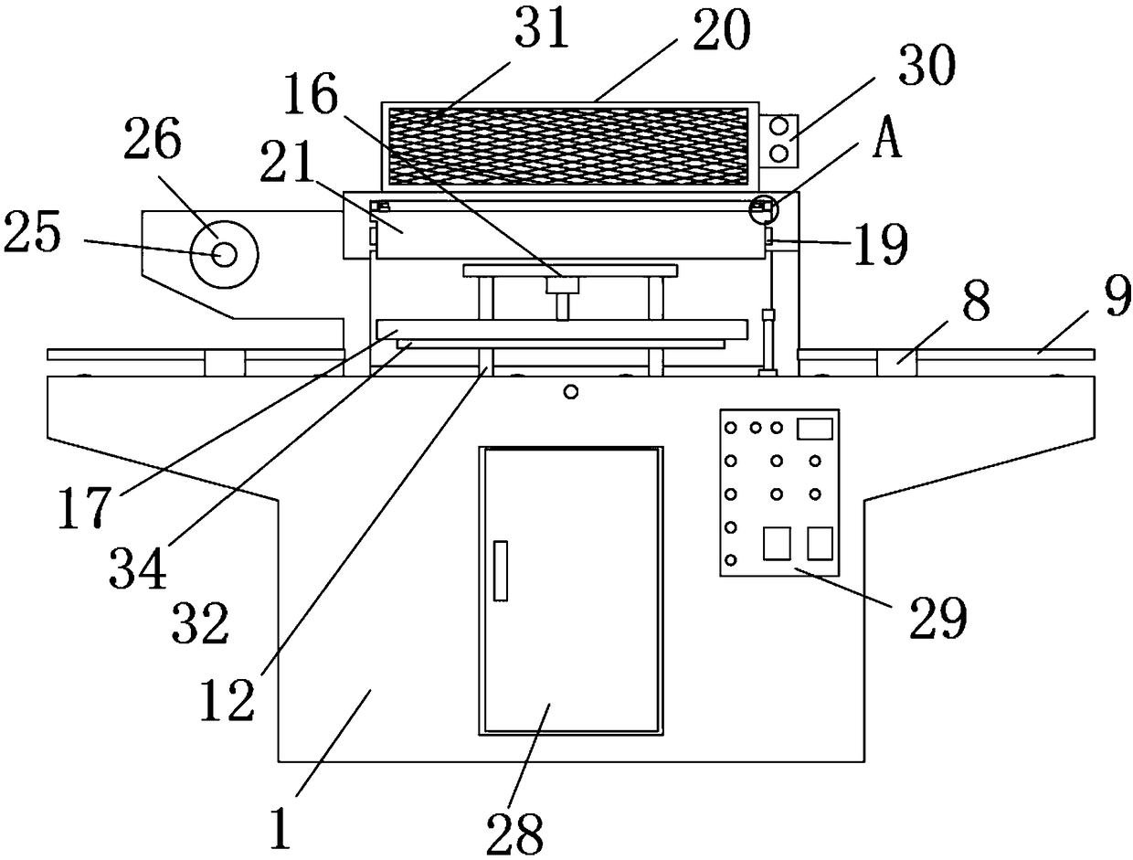 Packaging and film covering device for formed EPS foam board