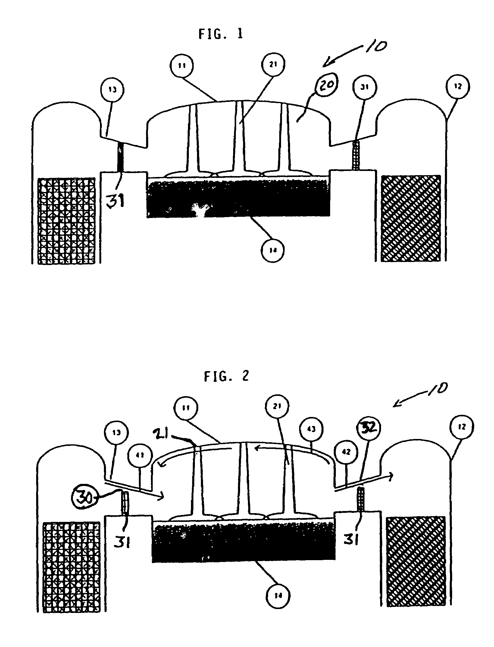 Gas injection for glass melting furnace to reduce refractory degradation