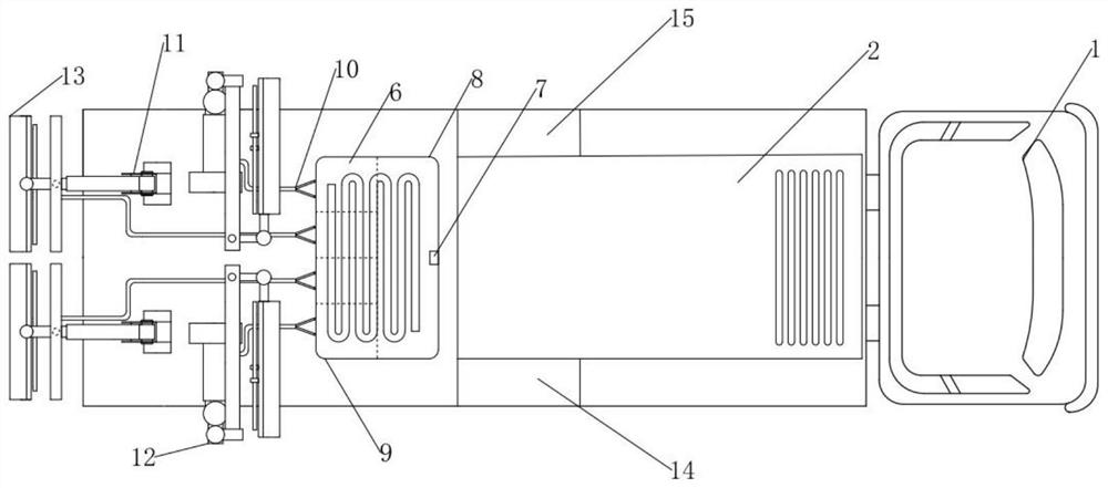 Asphalt pavement multifunctional heating vehicle based on induction heating and microwave heating