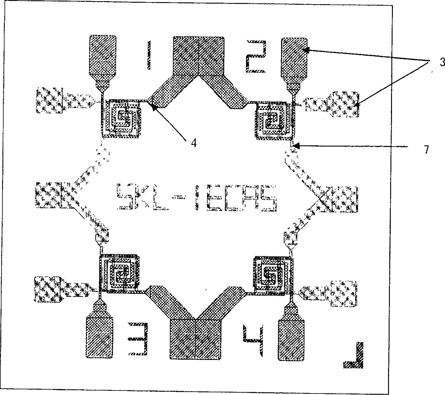 Ministructure gas sensor array chip and its preparing method