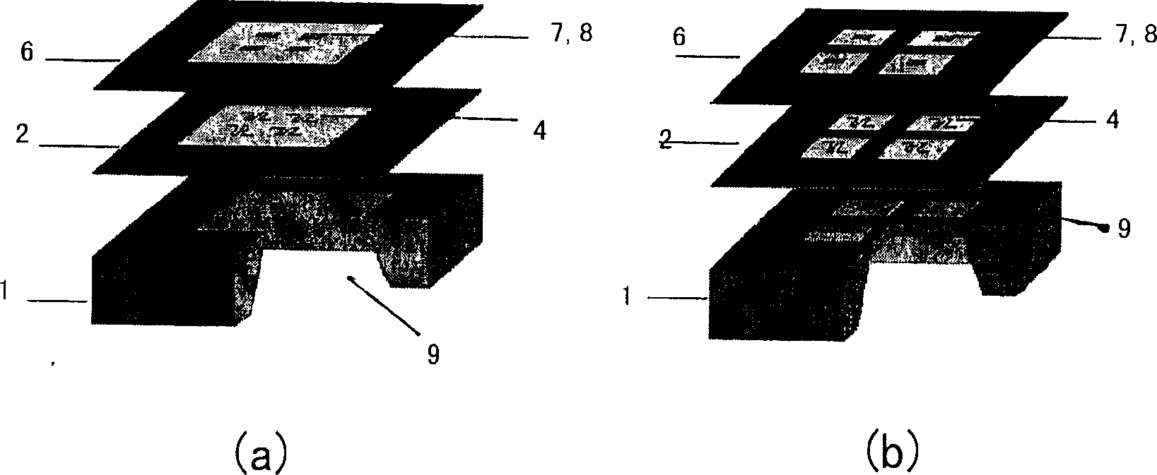 Ministructure gas sensor array chip and its preparing method