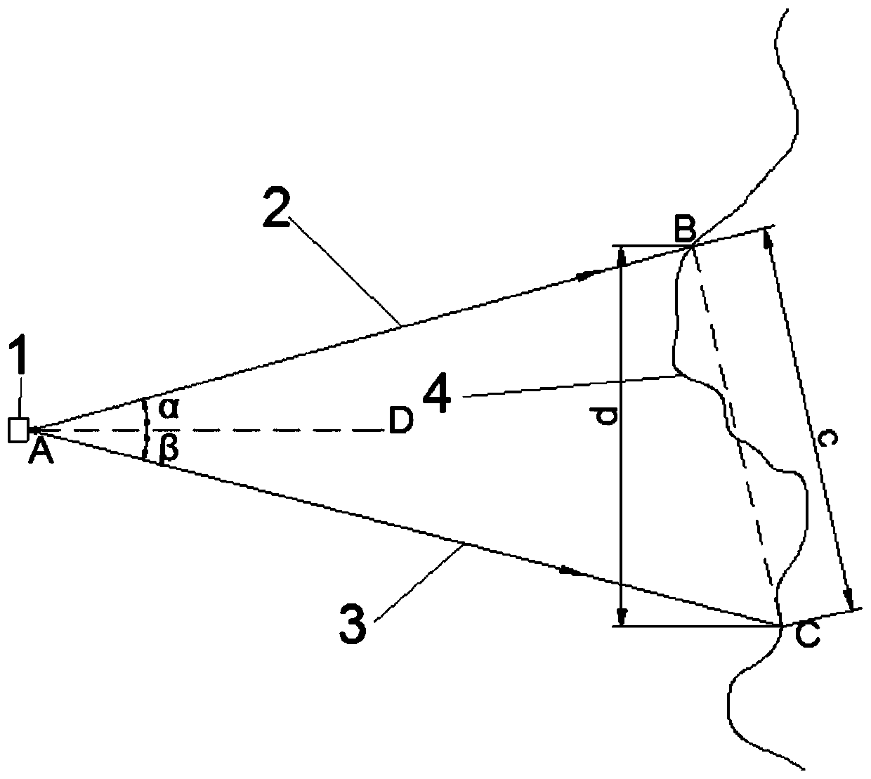 Combined calibration method for determining photographing scale after three-dimensional reconstruction