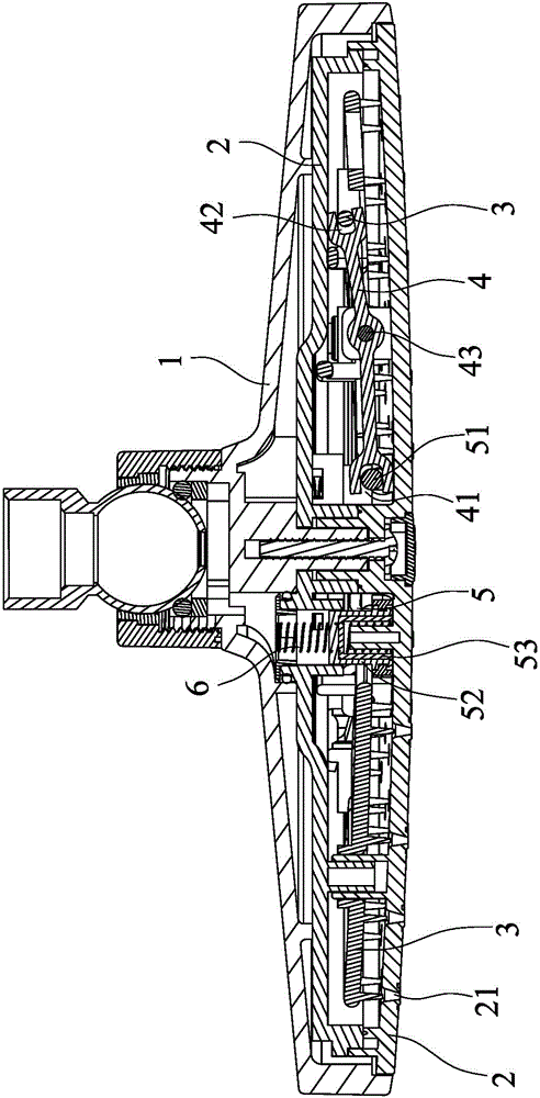 Top-jetting cleaning device