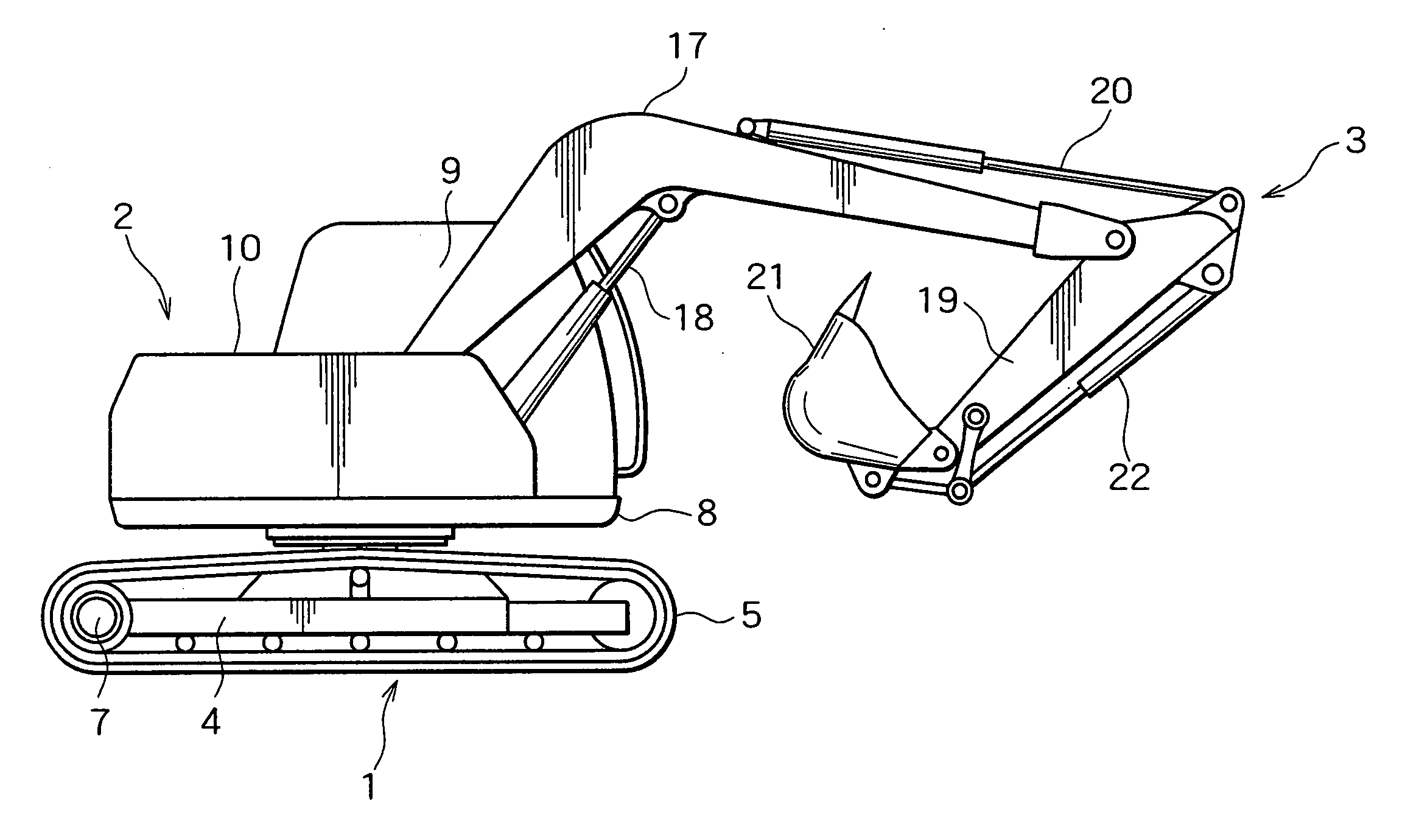 Power control device for construction machine