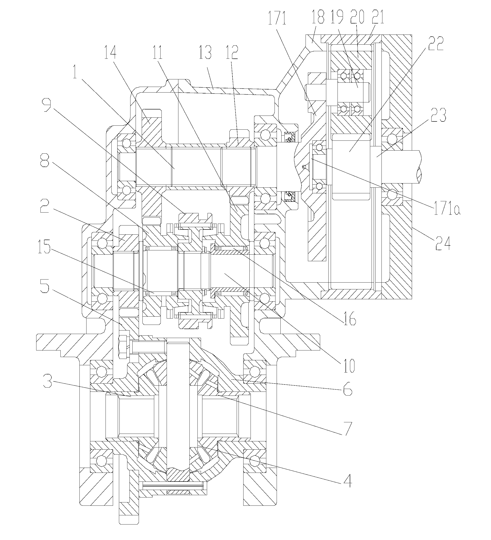 Rear axle driving assembly for electrocar