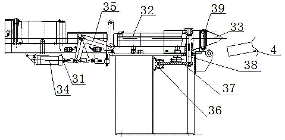 Double-disc coiled rod take-up machine on aluminum rod continuous casting-and-rolling line and rod taking-up method thereof