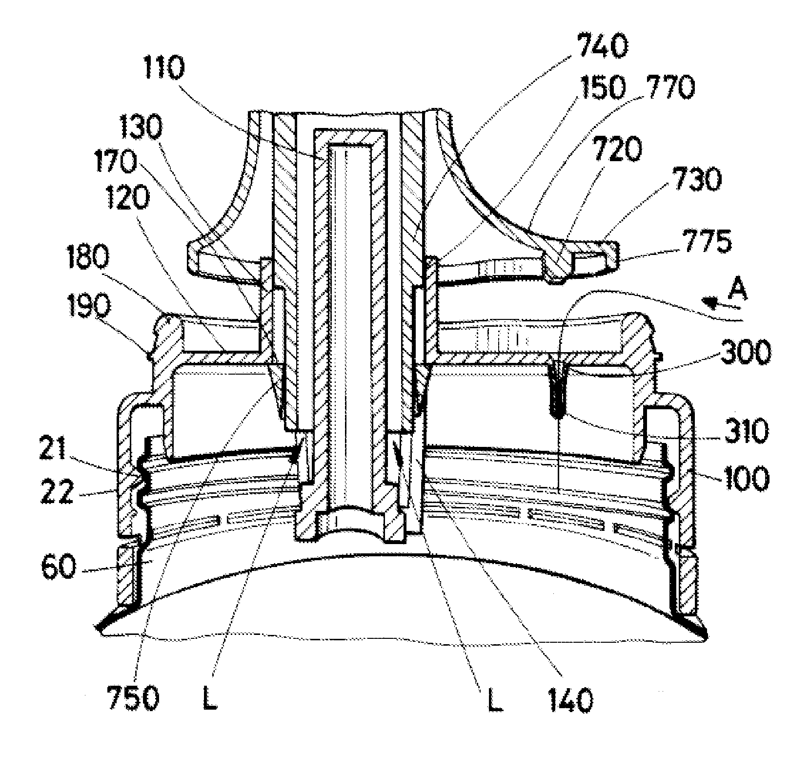 Lid with cap for beverage receptacle