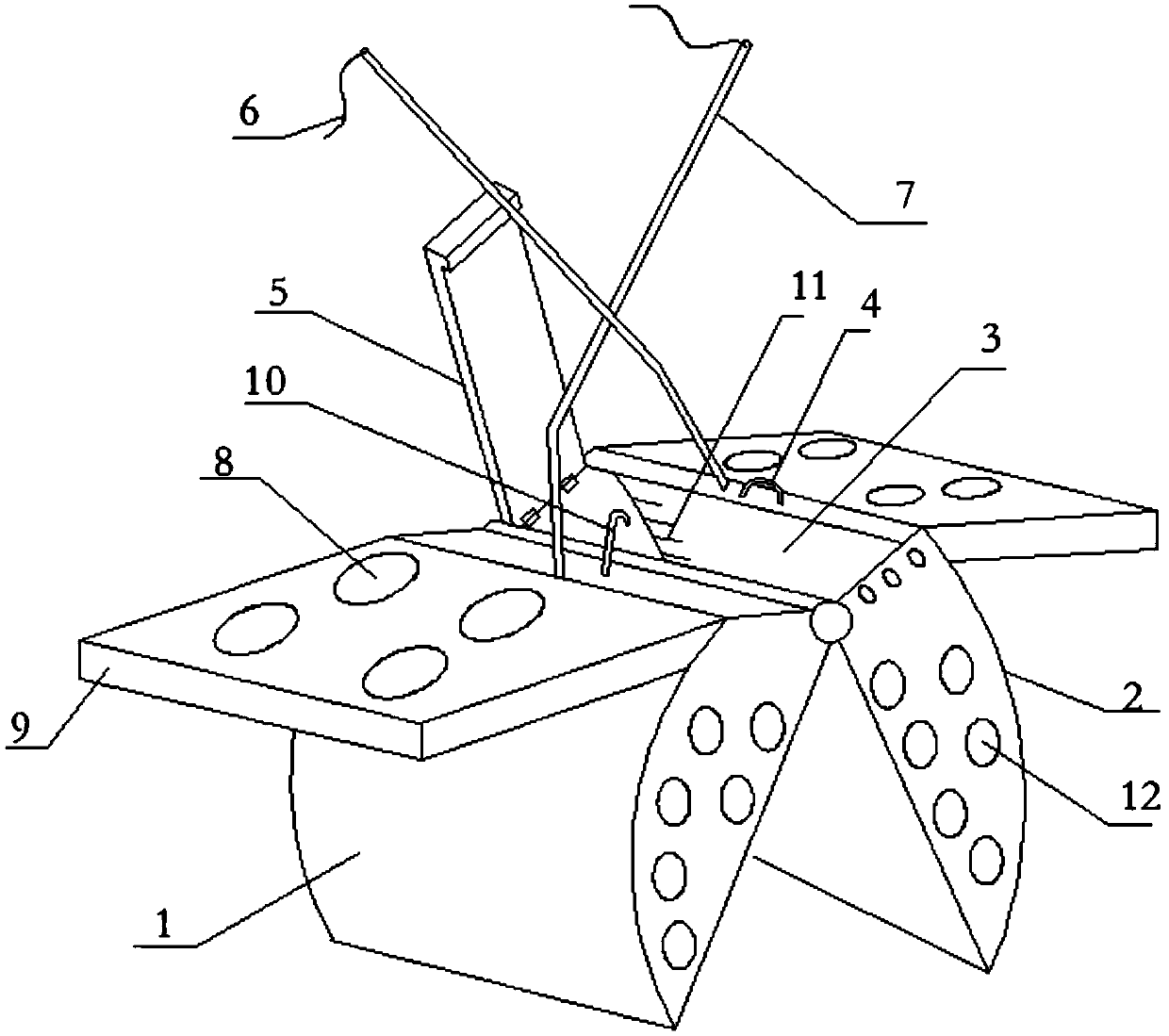 Device for quantitatively collecting large benthonic animals in bottom mud and collection method