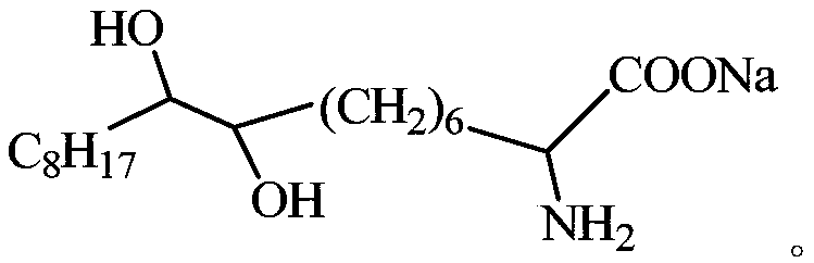 Alpha-aminodihydroxy fatting acid soap collector as well as preparation method and application thereof