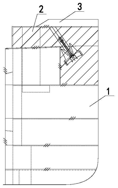 Method for preassembling anchor chock and hawse pipe in segmented mode