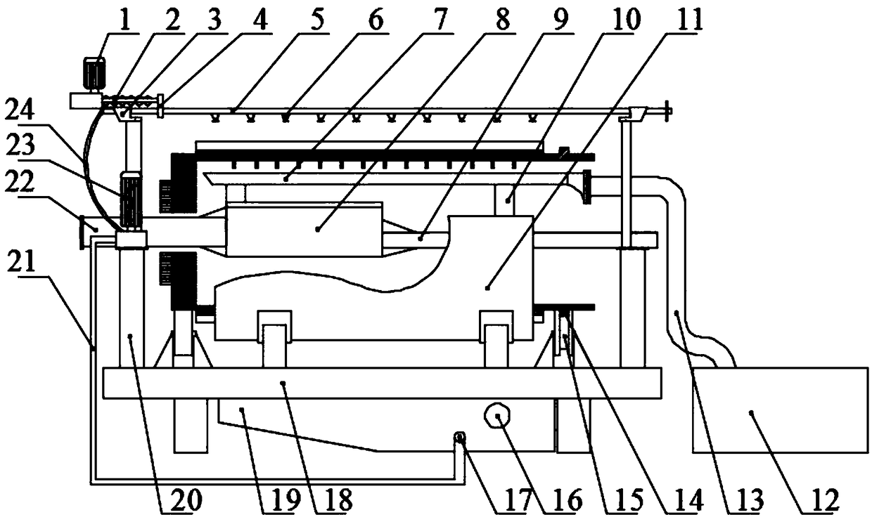 Centrifugal filtration apparatus for algal water and with self-cleaning function