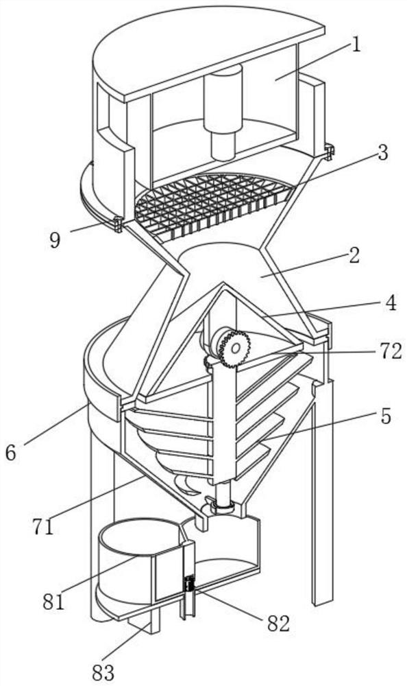 Cynara scolymus bud crushing device based on cynara scolymus pigment extraction