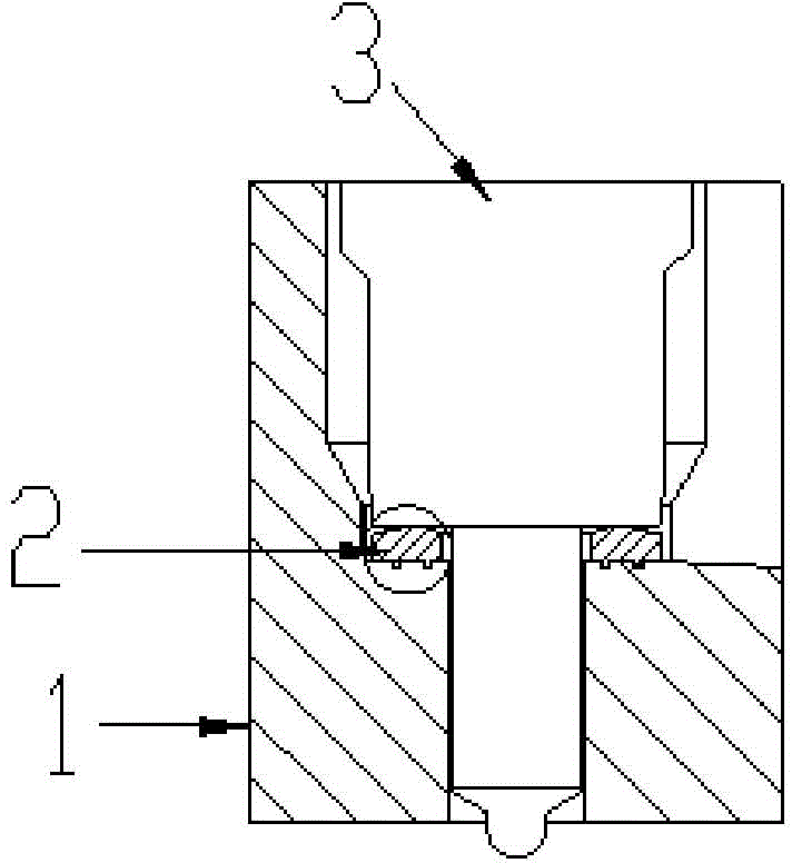 Oil injector sealing gasket of internal combustion engine