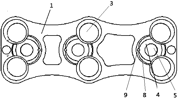 Locking device for spiral groove of anterior cervical steel plate