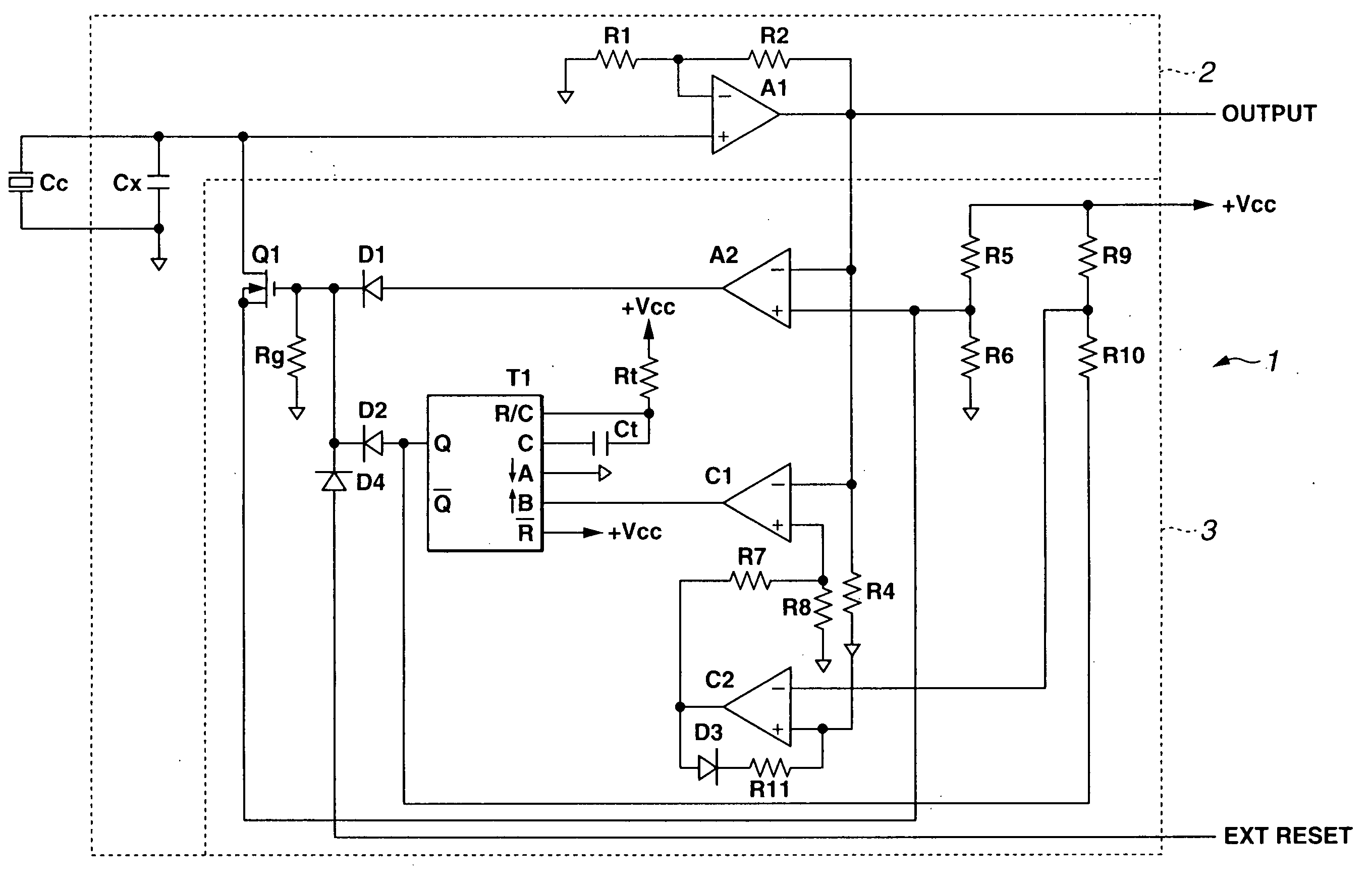 Charge signal converting amplifier