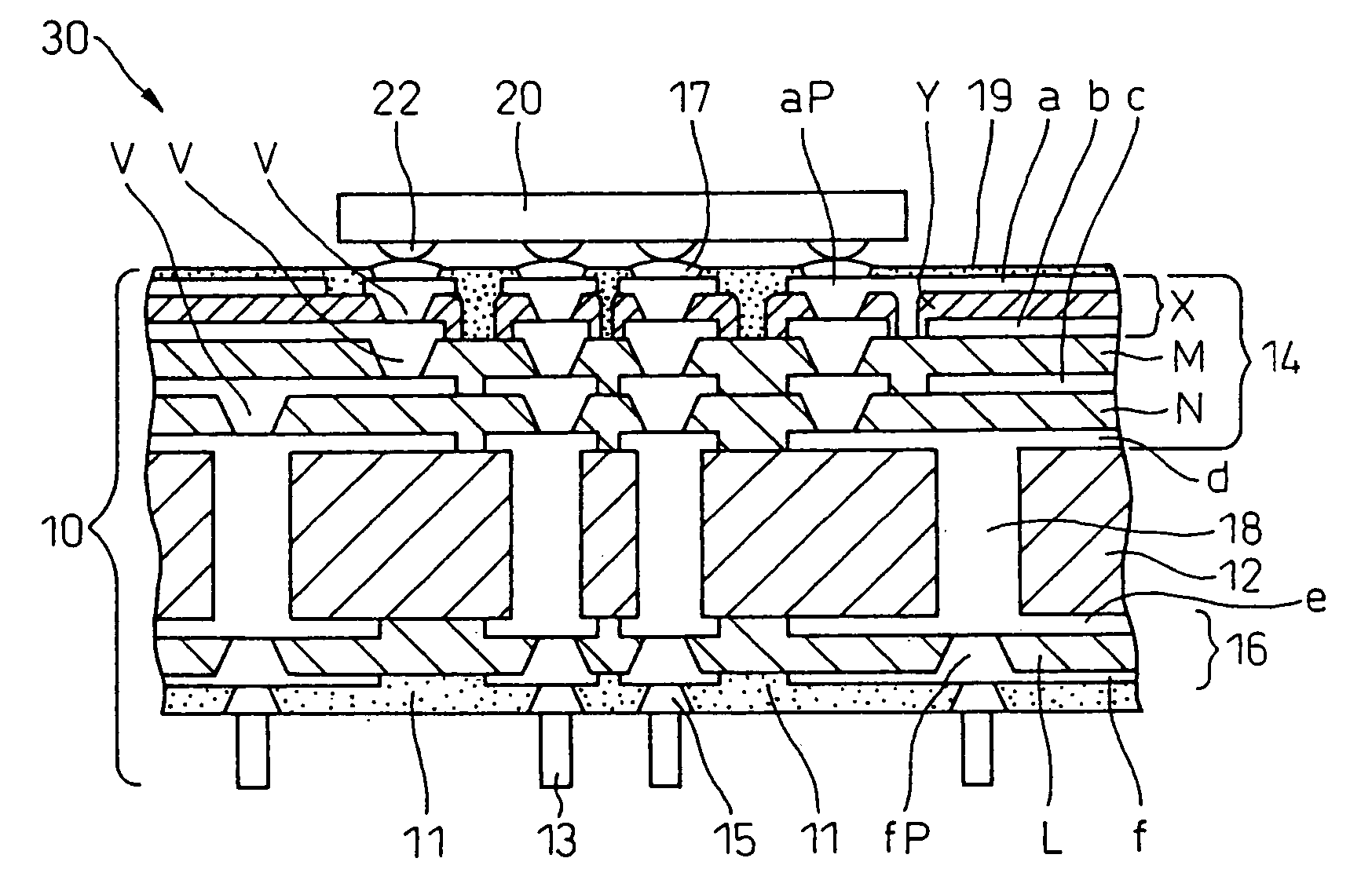 Semiconductor package, method of production of same, and semiconductor device