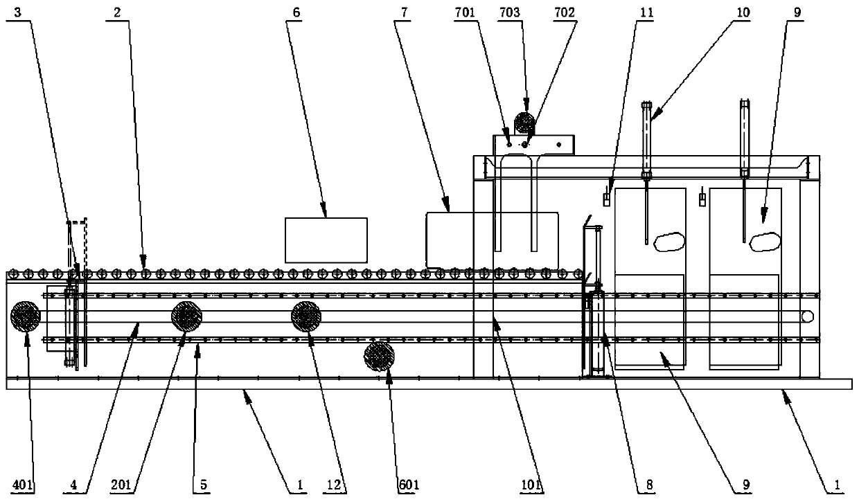 Full-automatic corrugated board multi-head packaging machine