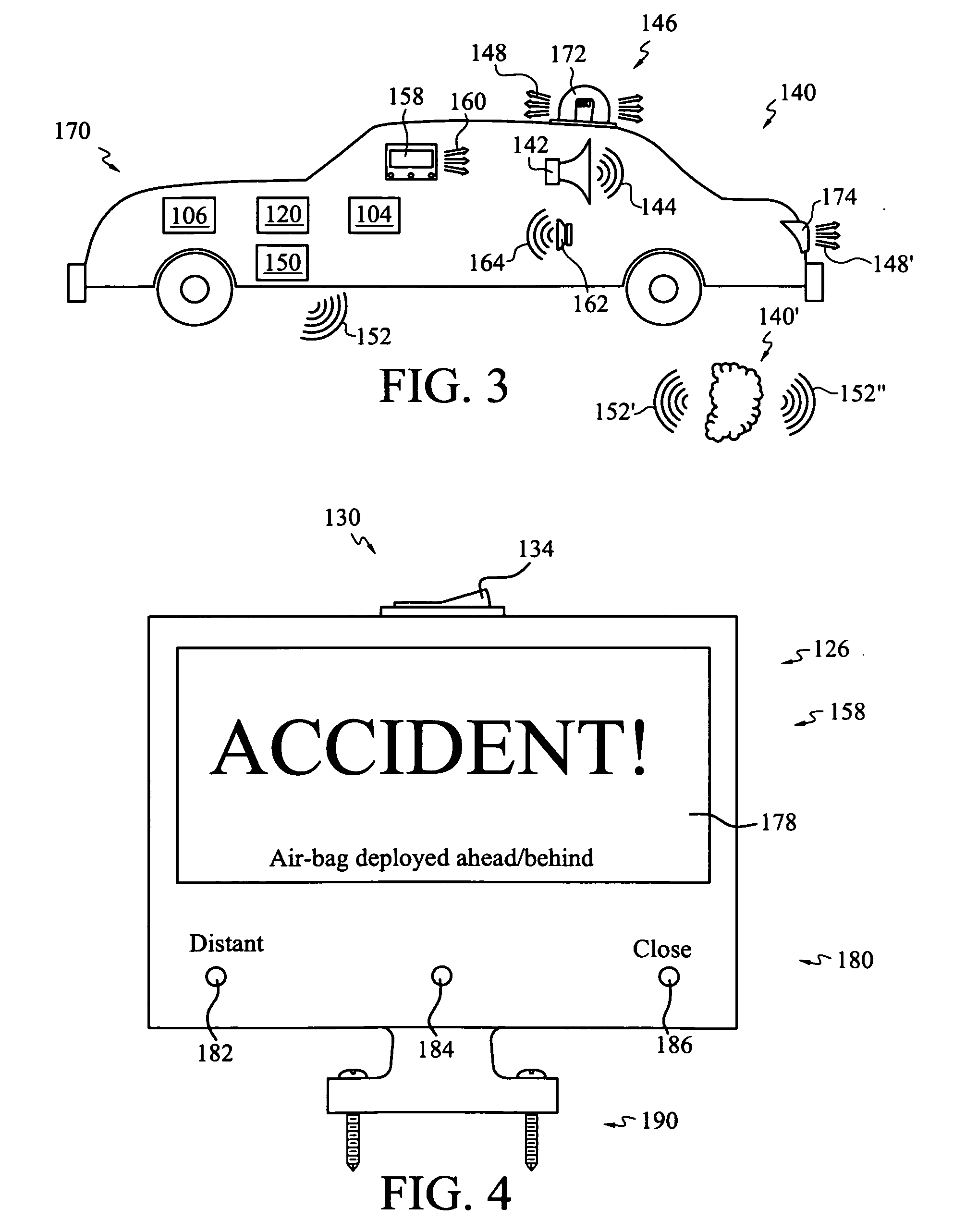 Hazard warning system for vehicles