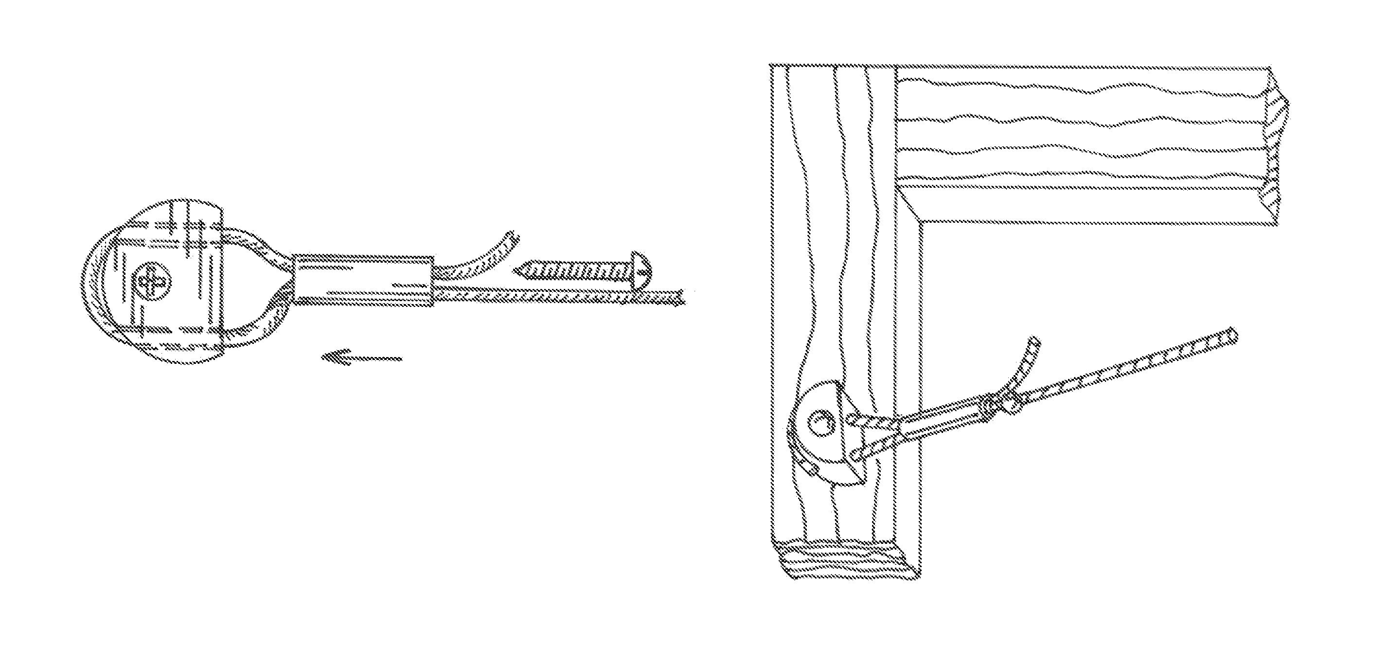 Frame hanging wire post with locking connector