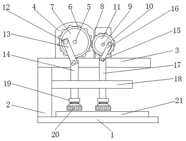 A metallurgical casting forging device for textile equipment support frame