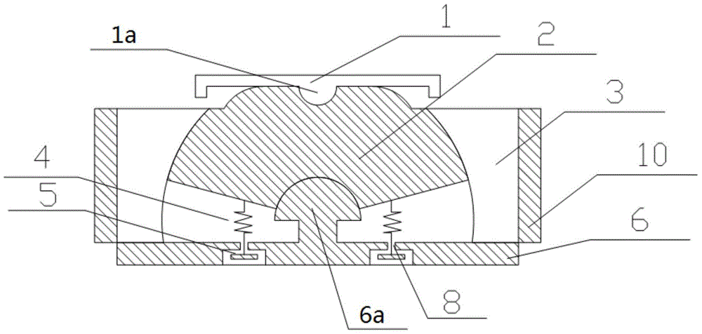 A ring-shaped friction-rotation shock-isolation bearing