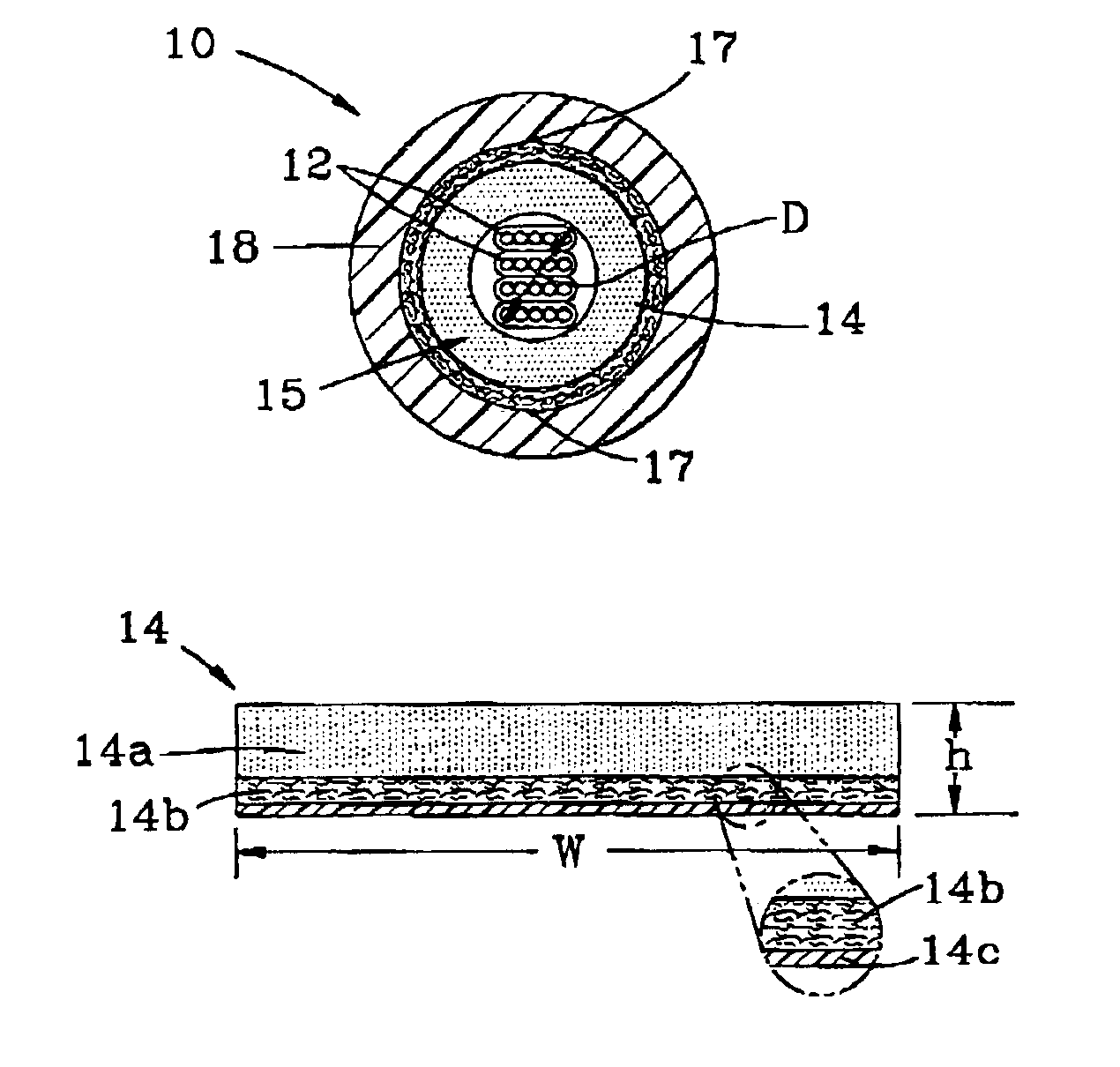 Optical tube assembly having a dry insert and methods of making the same